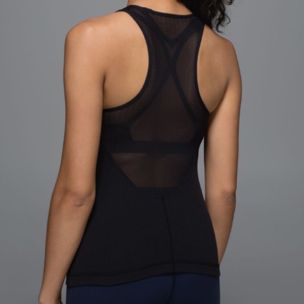 Lululemon Dance To Yoga Tank Mesh Racerback Strappy Tank Size 6